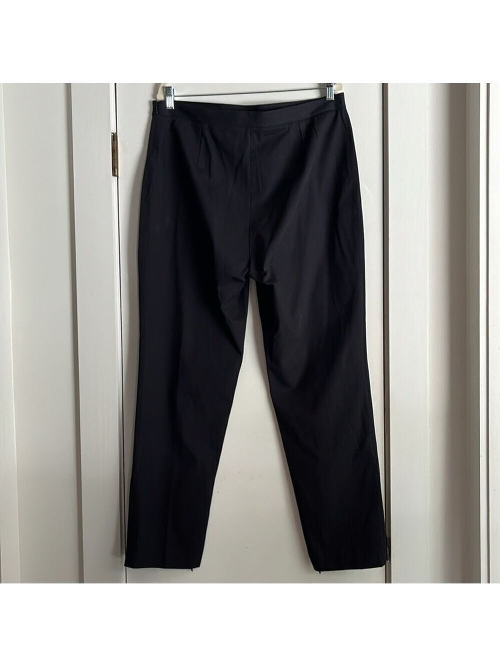 St. John Stretch Cotton Spandex High Rise Ankle pants in Black Size 14 - Picture 4 of 10